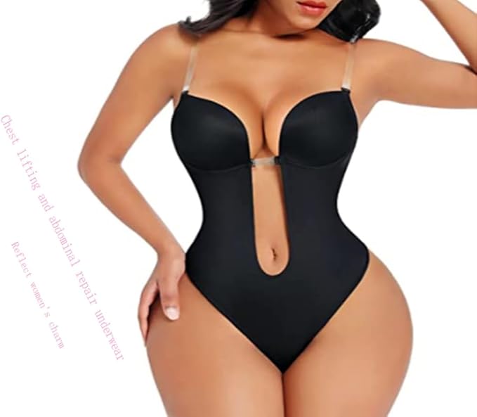 Plunge Bra thong body suit